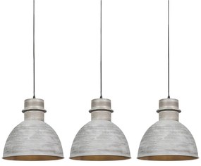 Set de 3 lămpi suspendate rustice gri - Dory