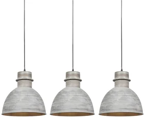 Set de 3 lămpi suspendate rustice gri - Dory