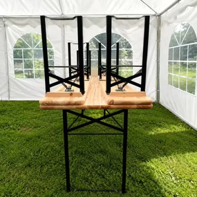 Set de bere 220x50 - 60 cm – Masă de grădină cu bănci pentru 8 - 10 persoane - 220 cm x 50 cm -