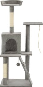 vidaXL Ansamblu pisici, stâlpi cu funie de sisal, 120 cm, gri