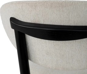 Scaun design elegant LUX Allston, sentier cream/ negru