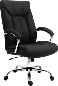 Vinsetto Fotoliu de birou, scaun de birou ergonomic, înălțime reglabilă, spătar înalt, funcție de înclinare, 65x78x118cm, negru | Aosom Romania