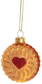 Ornament de Crăciun lucrat manual din sticlă ø 4 cm Jam Biscuit – Sass &amp; Belle