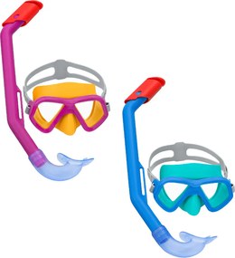 Ochelari de Scufundare cu Tub pentru Copii Bestway Albastru Fucsia (1 Unități)