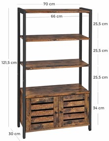 RAI206 - Rafturi living sau birou 70 cm, stil industrial - Maro