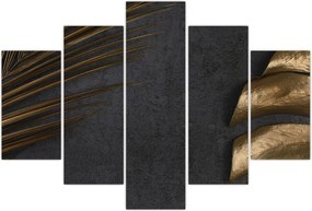 Tablou cu frunze aurii (150x105 cm)