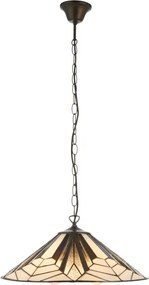 Endon 111922 - Candelabru Tiffany ASTORIA pe lanț, 3xE27/10W/230V, Ø 48 cm