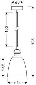 Lustră pe cablu VOICE 1xE27/40W/230V