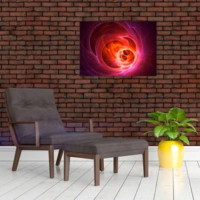 Tabloul modern cu abstracțiune roz (70x50 cm)