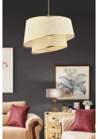 Pendul BARETTE pe cablu, 1xE27/60W/230V, crem/auriu