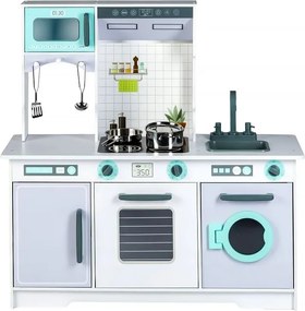 Bucatarie mare din lemn pentru copii cu accesorii