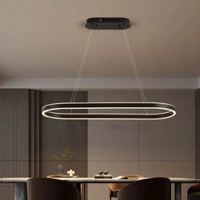 Brilagi - Lustră LED suspendată pe cablu PONDIE LED/43W/230V 80x30 cm neagră