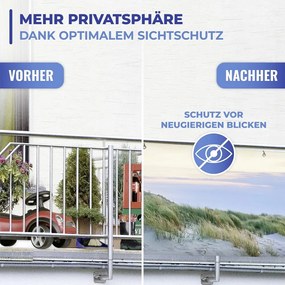 Paravan pentru balcon din plastic 500x85 cm North Sea Coast – Maximex