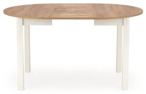 Masă de dining CALMIO, stejar craft/alb