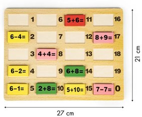 Masă de matematică din lemn