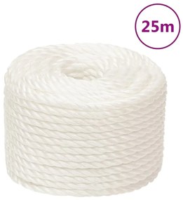 Franghie de lucru, Alb, 14 mm, 25 m, polipropilena 1, Alb, 25 m, 14 mm