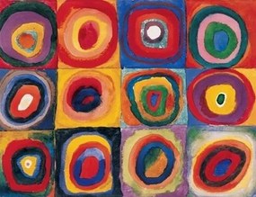 Imprimare de artă Color Study: Squares with Concentric Circles, Wassily Kandinsky