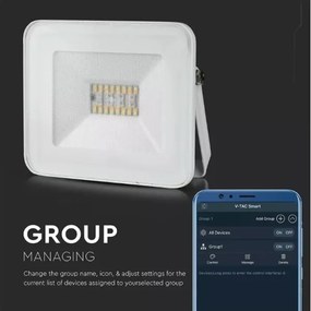 Proiector LED RGB dimabil inteligent LED/20W/230V IP65 alb