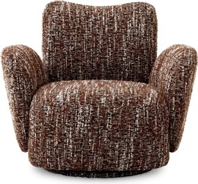 Fotoliu pivotant design LUX Merida, Boucle sonata red