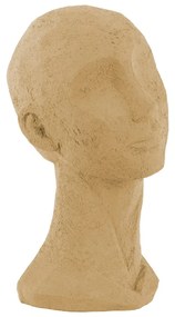 Statuetă decorativă PT LIVING Face Art, înălțime 28,4 cm, maro nisipiu