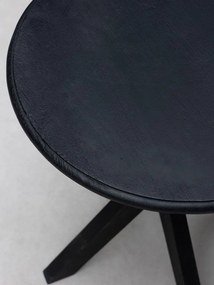 Masuta laterala, din lemn de mango, Preto