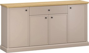 Comoda moderna living IDELLO, taupe/stejar, PAL, 172x39x89 cm