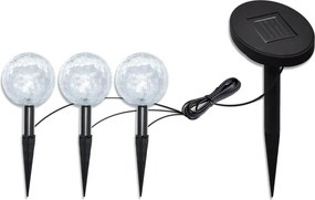 vidaXL Lămpi solare grădină cu LED, 3 buc., țăruși & panouri solare