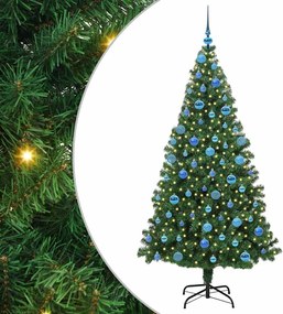 vidaXL Brad de Crăciun artificial Verde 180 cm PVC și Oțel și Plastic