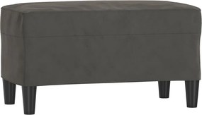 vidaXL Bancă, gri închis, 70x35x41 cm, catifea