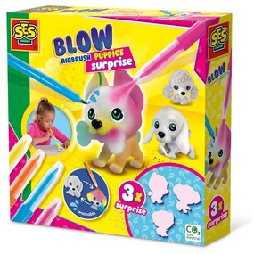 Set creativ - Desenez cu aerograf 3 catei surpriza