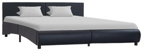 Cadru de pat, negru, 180 x 200 cm, piele artificiala Negru, 180 x 200 cm