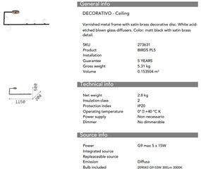Lustra aplicata design minimalist BIRDS PL5