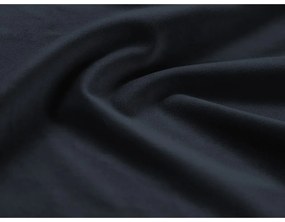 Canapea albastru-închis extensibilă, cu spațiu de depozitare cu tapițerie din catifea 235 cm Kyoto – Cosmopolitan Design