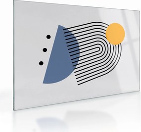Tablou pe sticlă - Abstracție minimalistă N⁰2 (70x50 cm)