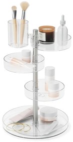 Organizator de baie pentru cosmetice/rotativ din plastic Pirouette – Umbra