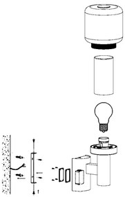 Eglo 95016 - Corp de iluminat perete exterior POLIENTO 1xE27/40W