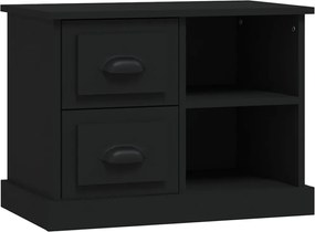 vidaXL Noptieră, negru, 60x35,5x45 cm