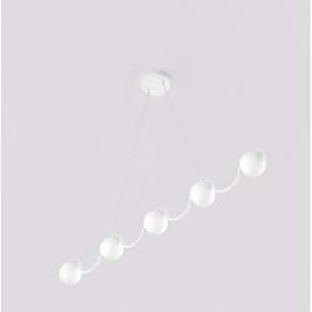 Lustră suspendată pe cablu SINUS, 5xG9/8W/230V, albă