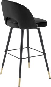 Set de 2 scaune de bar design modern Cliff, negru 114574 HZ