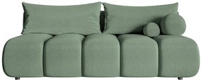 Canapea trei locuri Didier mini (verde marin + negru). 1100576