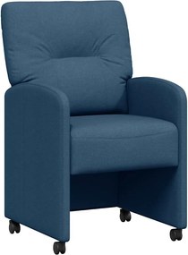 vidaXL Scaune de dining cu roți cu roți 2 pcs albastru 57 x 67 x 95 cm