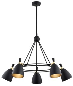 Lustra cu 5 spoturi design modern CHARLOTTE negru