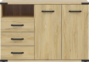 Comoda Lara, stejar, PAL, 130x40x88 cm