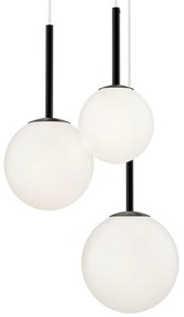 Lustra cu 3 pendule design modern Basic form negru