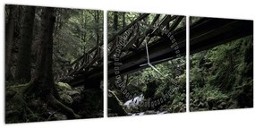 Tablou din pădurea neagră (cu ceas) (90x30 cm)