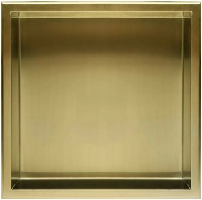 Raft incastrat patrat auriu periat Rea 30x30x10 cm