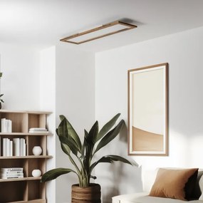Brilagi - Corp de iluminat LED dimabil SLIMFRAME WOOD LED/58W/230V 124x33,7 cm + telecomandă inclusă