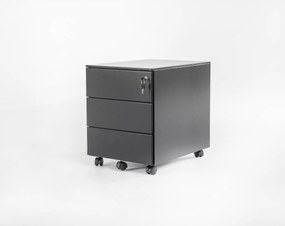 Rollbox metalic cu 3 sertare + organizator cadou - Negru