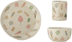 Set de veselă pentru copii 3 buc. din gresie Sweets – Bloomingville Mini