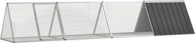 vidaXL Cușcă pentru iepuri, antracit 403,5x80,5x71 cm oțel galvanizat